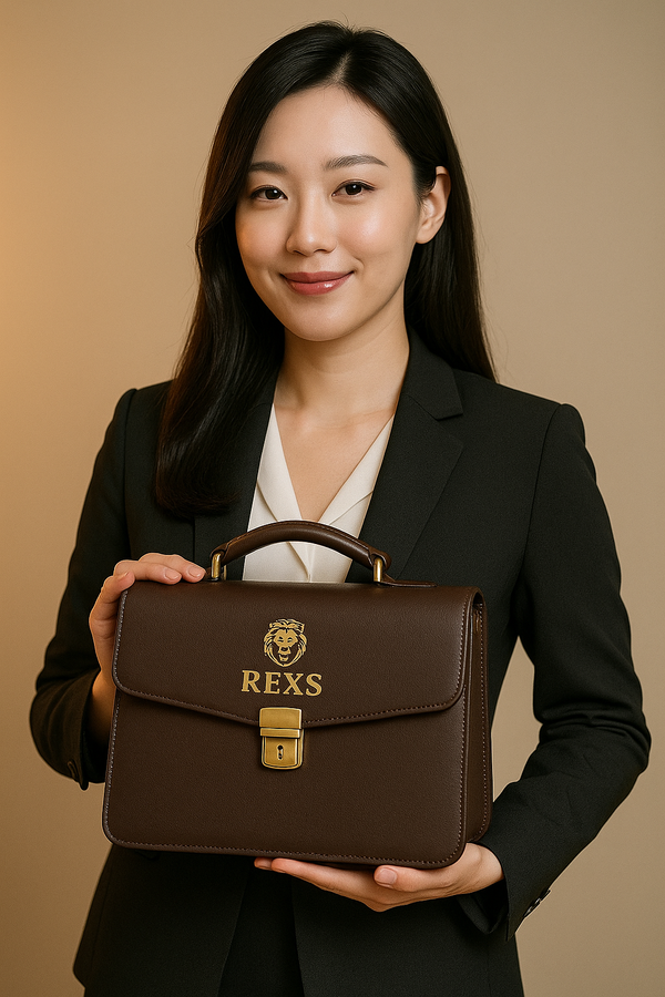 Wanita profesional dengan tas kulit (1)